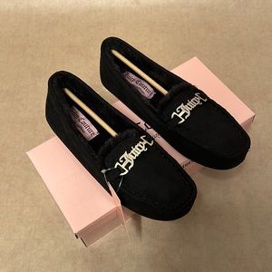 Juicy Couture Intoit Women's Black Moccasin Slippers | Size 7 new